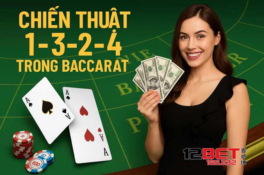 Hướng dẫn cách dùng chiến thuật 1-3-2-4 trong Baccarat
